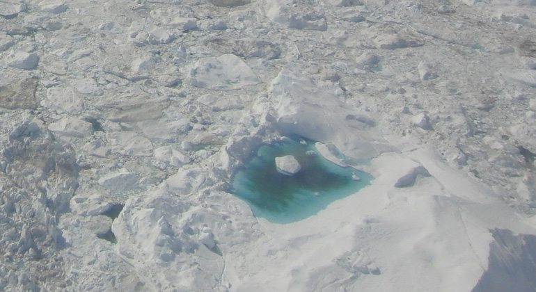 Bigi Alt | Schmelzwasser auf dem grönländischen Eis