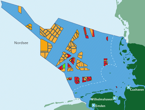 erneuerbare-energien.de | Übersicht Windparks Nordsee