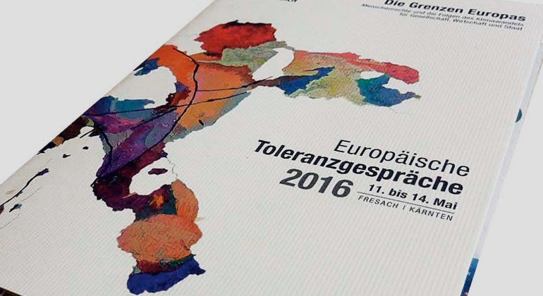 fresach.org | Das Programmbuch zu den „Europäischen Toleranzgesprächen 2016“ vom 11. bis 14. Mai 2016 in Fresach ist ab sofort verfügbar.