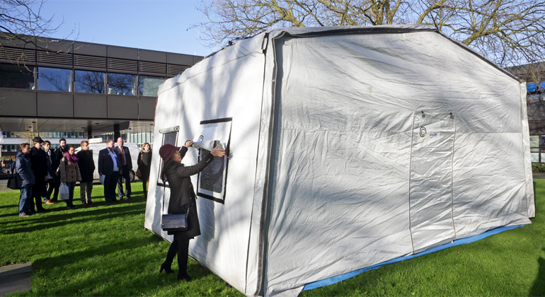 University of Twente | Das Zelt im aufgebauten Zustand