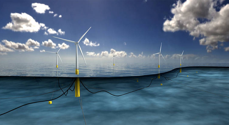 Statoil ASA | Der schwimmende Windpark Hywind wind farm des norwegischen Energiekonzerns Statiol mit sechs Anlagen und je sechs Megawatt Leistung soll 2017 vor der schottischen Küste entstehen.
