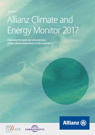 GERMANWATCH | ALLIANZ | New Climate Institute | So how have the investment conditions changed lately in the G20 countries? OECD countries still lead in terms of investment attractiveness but emerging markets are improving rapidly, says the Allianz Climate & Energy Monitor 2017.