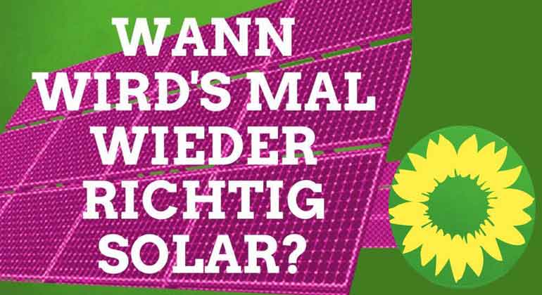 gruene.de | Wahlplakat von Bündnis 90/Die Grünen | Grüne Solar-Offensive