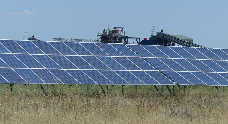 THEnergy | Example of a solar-diesel hybrid plant at a mine site in southern Africa