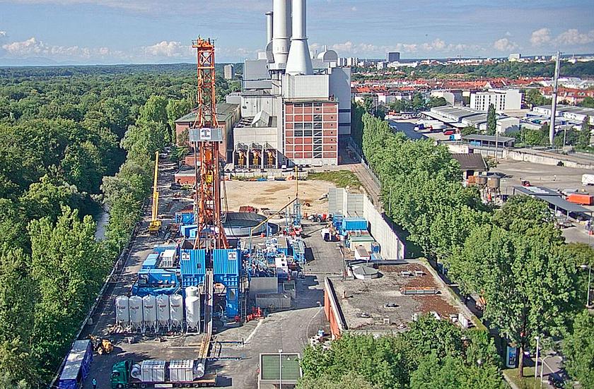 Stadtwerke München | Geothermie-Bohrung am Münchner Heizkraftwerk Süd.