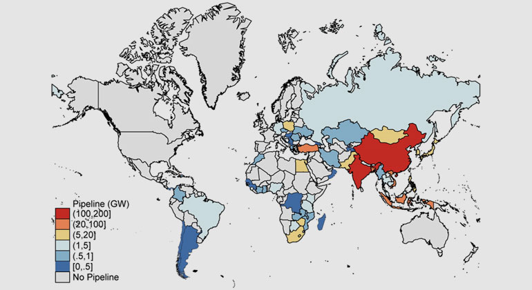 Shearer, C., Mathew-Shaw, N., Myllyvirta, L., Yu, A. & Nace, T. Boom and Bust 2019 Tracking the global coal plant pipeline (Global Energy Monitor, Sierra Club, Greenpeace, 2019) | In der "Pipeline" befindliche Investitionen in Kohlekraftwerke.