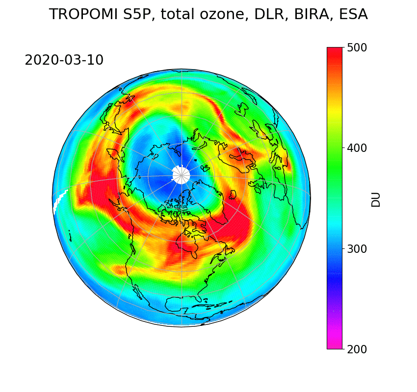 DLR/BIRAZESA | Ozon-Entwicklung über der Arktis