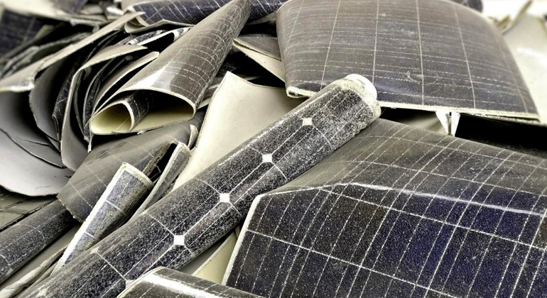 Recycling: Viele verschiedene Materialien in Solarmodulen