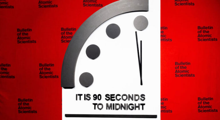 Doomsday Clock set at 90 seconds to midnight