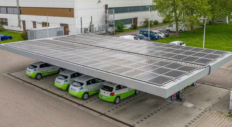 Förderprogramm zu Photovoltaik-Anlagen auf bestehenden Parkplätzen