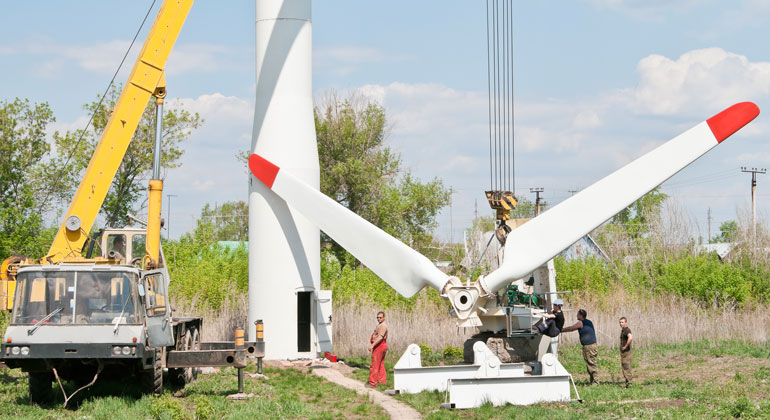 Rückbau und Recycling von Windgeneratoren