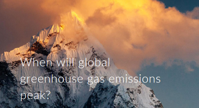 Alle Treibhausgasemissionen könnten im Jahr 2023 ihren Höhepunkt erreichen