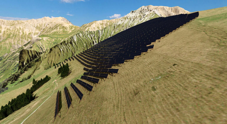 BKW plant sechs alpine Photovoltaik-Kraftwerke im Kanton Bern