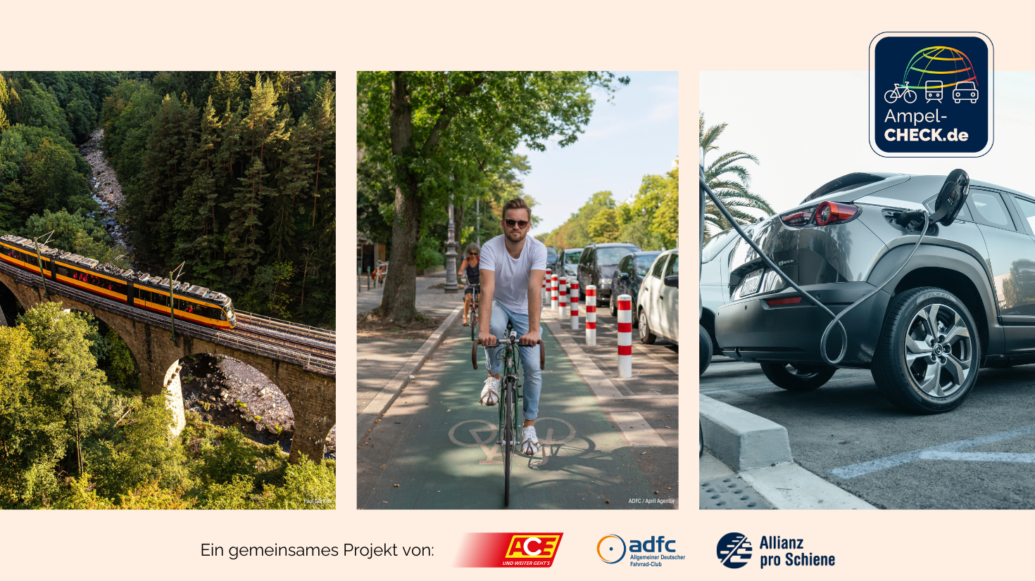 ACE /ADFC / Allianz pro Schiene / April Agentur