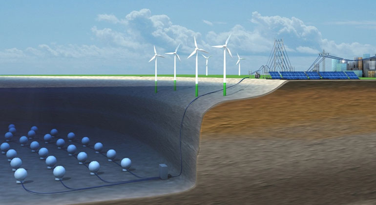 Fraunhofer IEE testet Kugelspeicher auf dem Meeresgrund