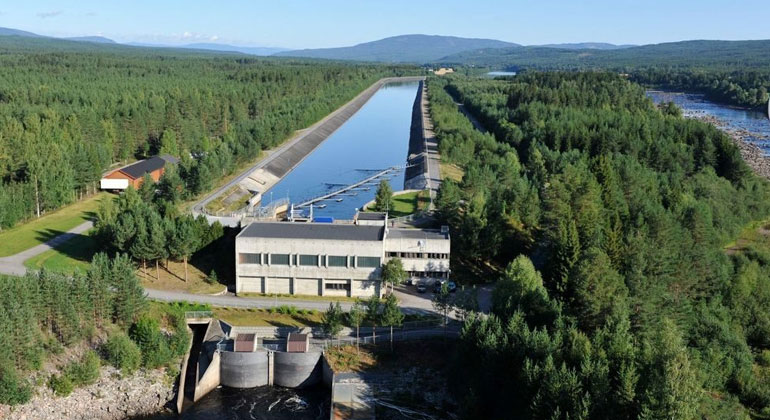 Modernisierte Wasserkraftwerk Strandfossen in Norwegen